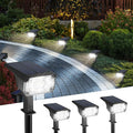 Kingsyard Solar Lights Outdoor Waterproof IP68 47 LEDs 3 Lighting Modes USB &amp Solar Powered Garden Yard Pathway Spot Lights for Outside Landscape Auto On/Off 4 Pack(Cool White)