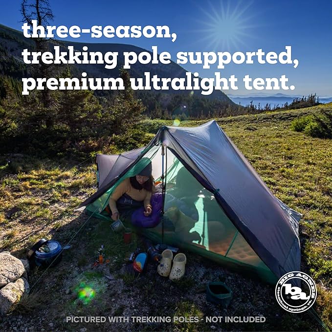 Big Agnes String Ridge VST - Trekking Pole Backpacking Tent for Camping 3 Season Premium Ultralight Waterproof