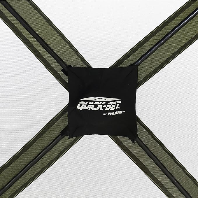 CLAM Pop Up Screen Tent Outdoor Camping Gazebo Canopy Traveler 6' x 6' Green