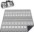 Extra Large Picnic Blankets Waterproof Foldable (80 x 80) Beach Blanket Waterproof Sandproof3-Layer Thicking Mat Outdoor Packable Camping Blanket(Bohemian)