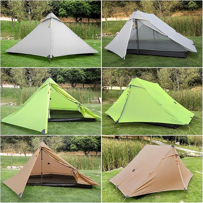 3F UL Gear Lanshan PRO Lanshan Ultralight Tent 3 Season Backpacking Tent for 1 Person Waterproof Professional Tents for Camping Trekking Kayaking Climbing Hiking