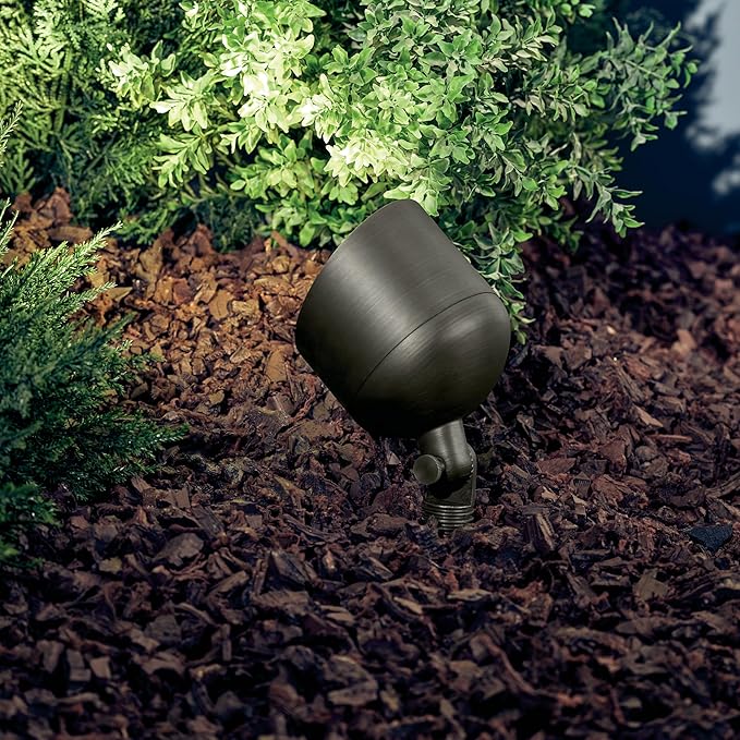 Kichler 12V PAR36 Brass Uplight Accent Light in Centennial Brass Outdoor Landscape Spotlight 15487CBR