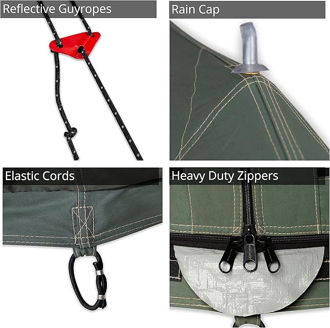 WHITEDUCK Regatta Canvas Bell Tent - w/StoveJack Waterproof 4 Season Luxury Camping and Glamping Yurt Tent Outdoor
