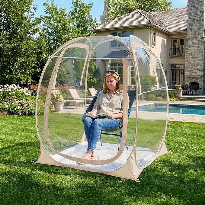 Alvantor® Pop Up Bubble Tent®Large Oversize Igloo Screen House1 Person Cold Protection Outdoor Igloo Winter Tent 4'x4'x5'