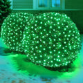 Led Green Christmas Net Lights Outdoor Christmas Bushes Lights 120Led 6ftx5ft Connectable Outdoor Indoor Mesh Net Lighting for Xmas Holiday Garden Lawn Shrubs Trees Bushes Decorations