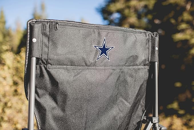 Picnic TIME NFL Unisex-Adult NFL Outlander Folding Camping Chair with Cooler Heavy Duty Beach Chair