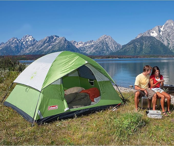 Coleman Sundome Camping Tent with Rainfly 2/3/4/6 Person Tent Sets Up in 10 Mins Weatherproof Shelter for Camping Festivals Backyard Sleepovers &amp More