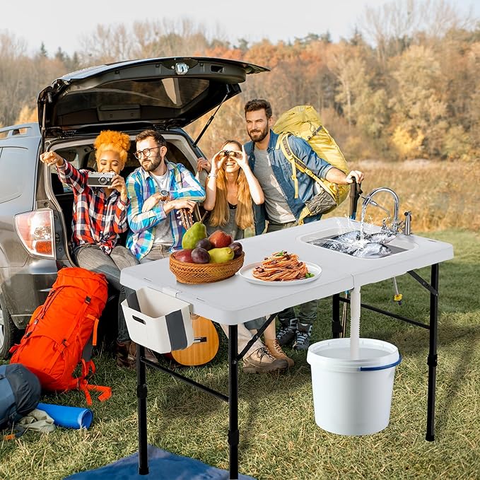Outdoor Foldable Fish Cleaning Table