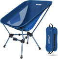 MARCHWAY Lightweight Folding Camping Chair Portable Foldable Compact for Outdoor Camp Travel Beach Picnic Festival Hiking Backpacking Supports 330Lbs (Dark Blue)
