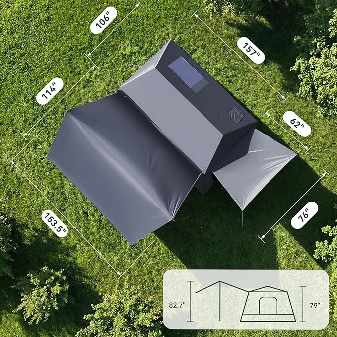 Inflatable Blow Up Tents for CampingWaterproof Oxford Hot Tent with Manual PumpSpacious Easy Setup Inflatable Camping Air Tent for Family Glamping
