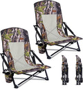 Nice C Hunting Chair Camping Chair Turkey Hunting Chairs Turkey Seats for Hunting Folding Backpacking Chair with Cup Holder &amp Carry Strap Heavy Duty (2 Pack)