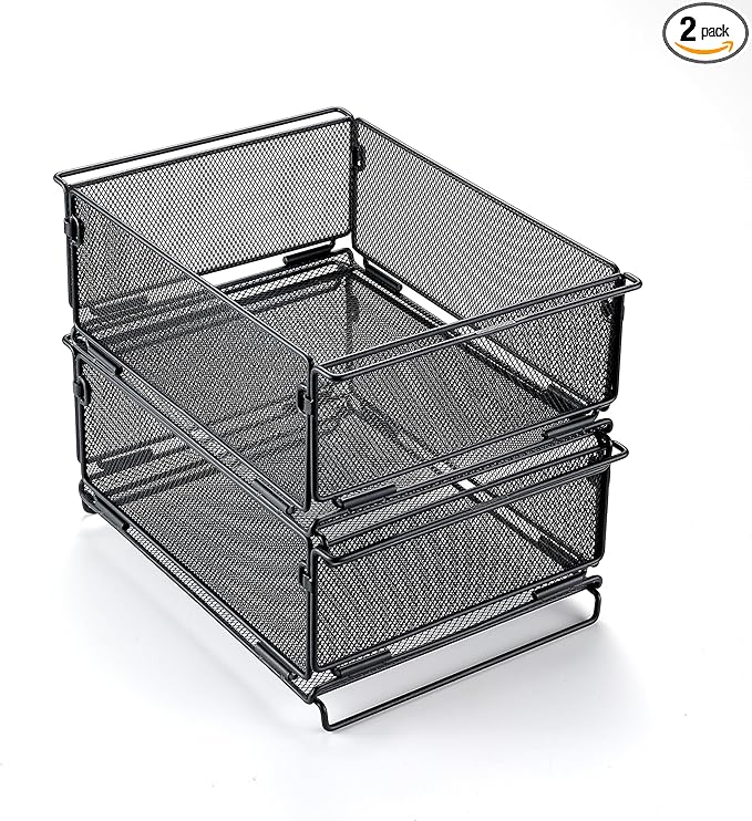 camping moon 2-pack IGT Mesh Box Bridge Table Tray Storage Case CK-24BK-2P
