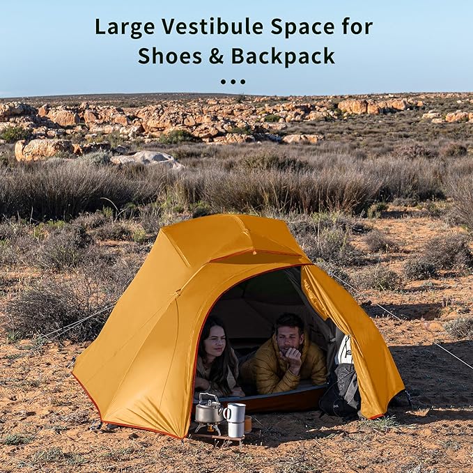 Naturehike Cloud Up 3 Person Backpacking Tent with Footprint - 3 Season Free Standing Lightweight 3 Person Camping Tent | with Footprint Free Standing Dome Camping Hiking Waterproof