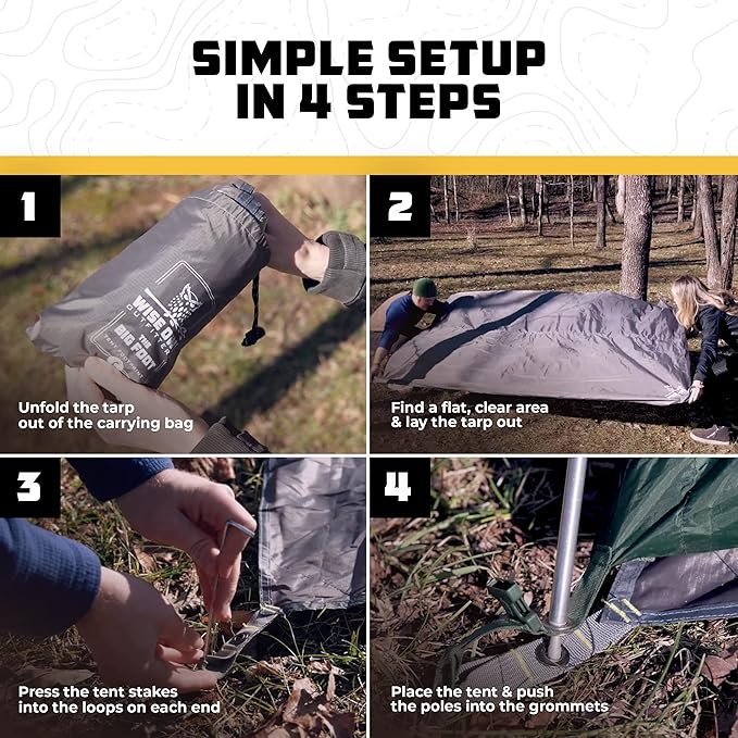 Wise Owl Outfitters Camping Tarp – Waterproof Ultralight Ground Sheet Tent Footprint &amp Tent Accessories for Campers Backpackers Hammocks &amp Outdoor Adventure Gear