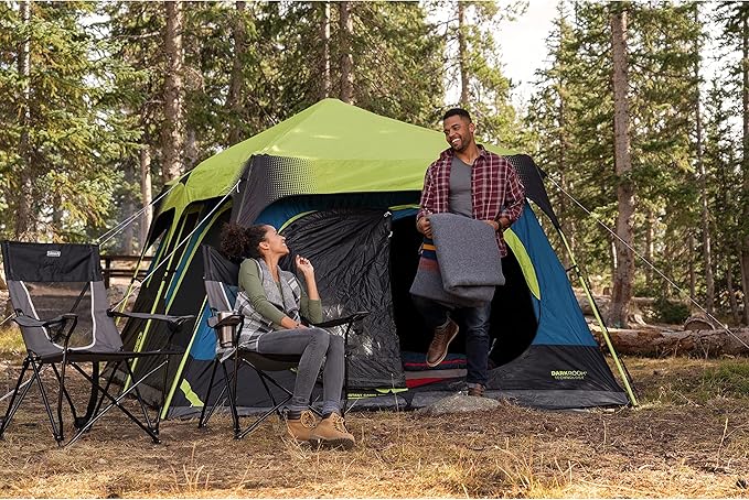 Coleman 4/6/8/10 Person Instant Camping Tent with 1-Minute Setup Large Family Tent with Pre-Attached Poles Air Vent &amp Carry Bag Sets Up in About 60 Seconds