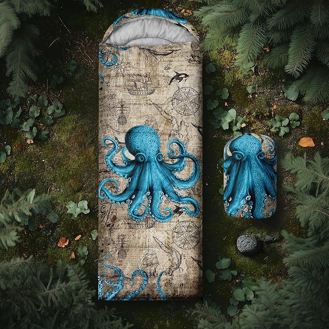 AILONEN Sports Basketball Sleeping Bag for Kids BoysWarm and Cool WeatherLightweightWaterproof Backpacking3D Galaxy Ball Print Sleeping Bag for Camping