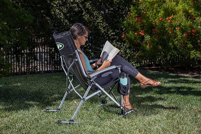 Picnic TIME NFL Unisex-Adult NFL Outdoor Rocking Camp Chair XL Heavy Duty Camping Chair for Adults
