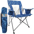Portable Beach Chair for Adults - Kijaro Journey Print Beach Folding Chair Steel Frame Foldable Beach Chair High Beach Chair with Cooler Pocket Outdoor Folding Chair