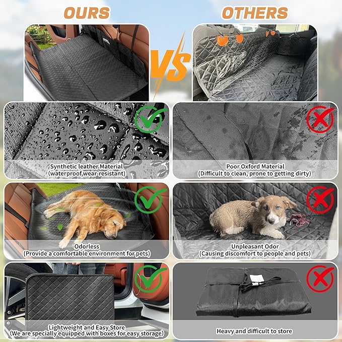 EULANT Truck SUV Dog Seat Cover for Back SeatCar Rear Seat Mattress Extender PlateFolding Back Seat Extender for Full Size Truck/F150/RAM1500/Silverado Car/SUV Model Y/3
