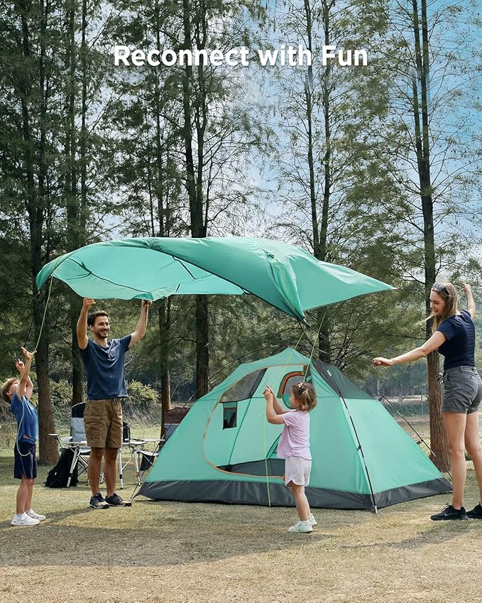 Ciays Camping Tent Waterproof Family Tent with Removable Rainfly and Carry Bag Lightweight Tent with Stakes for Camping Traveling Backpacking Hiking Outdoors