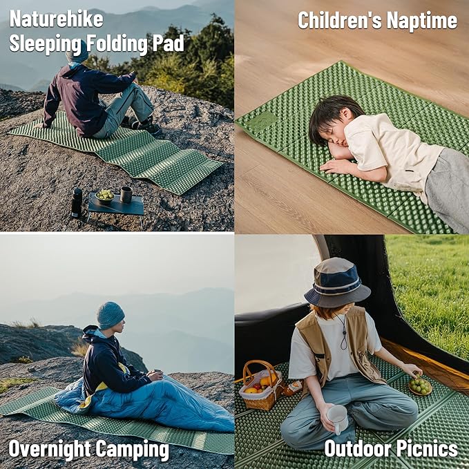 Naturehike Ultralight Foam Sleeping Pad - R1.8/R2.6/R3.0 Closed Cell Mattress Thick Portable Folding Mat for Backpacking Waterproof &amp Compact for Camping Hiking Travel and Car Camping