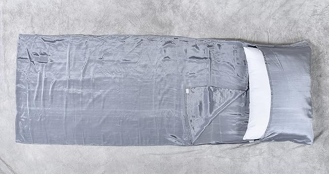 Single Pure Silk Sleeping Bag Liner for Camping Hiking Hostel Travel…
