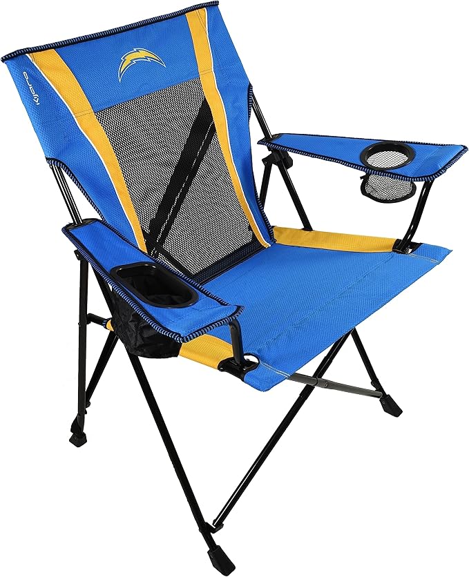 Kijaro Sports Fan Folding Chair 26 L x 35.5 W x 37 H Los Angeles Chargers