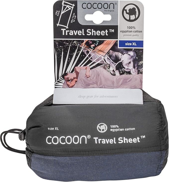 Cocoon Egyptian Cotton Travelsheet - Extra Large - Tuareg