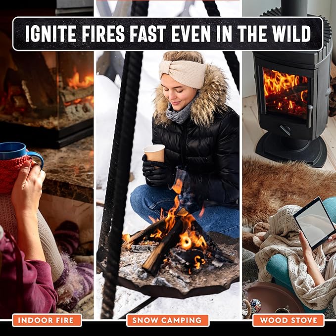 10lb Fatwood Fire Starter Sticks | 100% Natural Fire Starters for Campfires Firepit Fireplaces BBQ Wood Stoves | Easy Ignition w/Just 2 Sticks | Camping Essentials by Billy Buckskin (10lb Box)