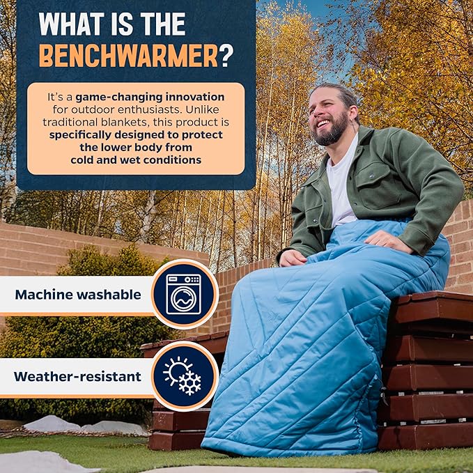 TREK &amp FIELD Wearable Stadium Blanket - Wind &amp Water-Resistant 54″ Weatherproof Outdoor Blanket for The Lower Body Perfect for Sports Outdoor Events Camping &amp Travel Soft &amp Warm -