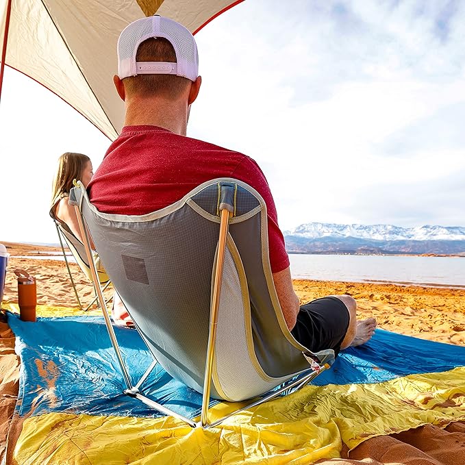 Grand Trunk Parasheet Beach Blanket or Picnic Blanket with Patented Sand Anchor Pockets Stake Loops and Attached Stuff Sack | Best Beach Blanket for Outdoors
