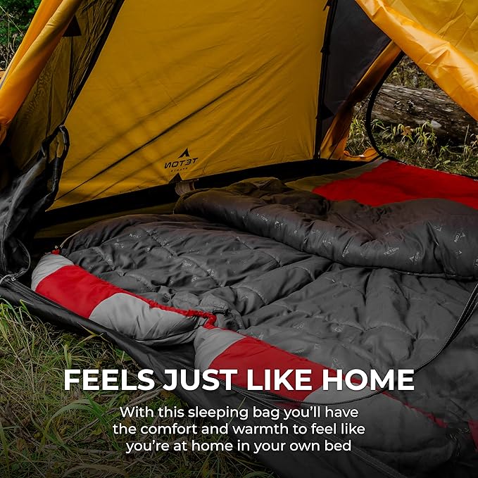 Teton 20F and 5F Degree Sleeping Bag Lightweight Warm Weather Mummy Sleeping Bags for Adults and Kids Camping Backpacking Hiking