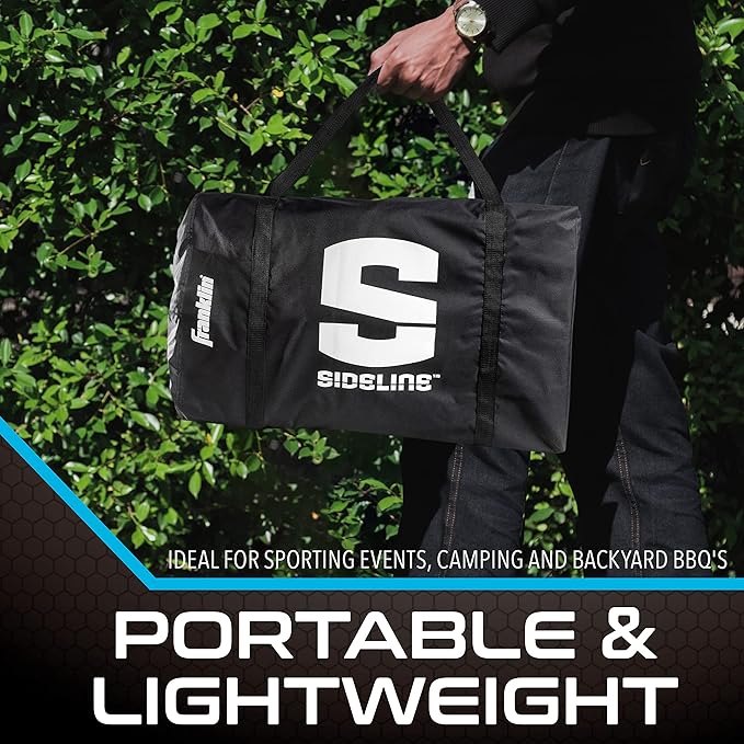 Franklin Sports Sideline Team Bench - Collapsible Sports Bench - Easy Assembly - Pop Up Black 6 Person