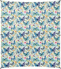 Camping Sun Shelters Multicolor Butterfly Floral Print Beach Canopy 126 * 110.2in