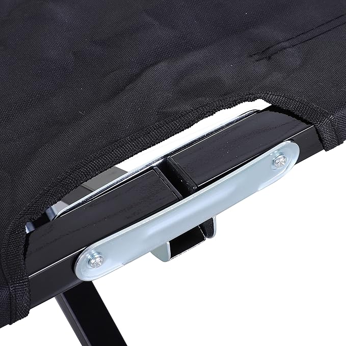 Outsunny 2 Person Folding Camping Cot for Adults 50 Extra Wide Outdoor Portable Sleeping Cot with Carry Bag Elevated Camping Bed Beach Hiking Black