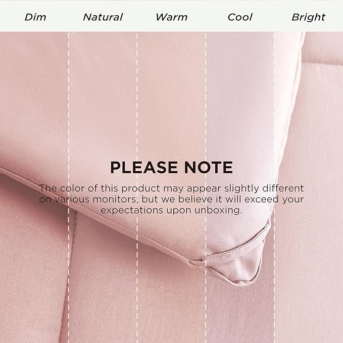 Bedsure Comforter Duvet Insert - Quilted Comforters Full Size All Season Duvet GentleSoft Down Alternative Bedding Blanket with 8 Tabs Gifts for Women/Men Pink Full 86 x 82 Inches
