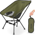 MARCHWAY Lightweight Folding Camping Chair with Spring Lock Stable Compact Portable for Outdoor Camp Travel Beach Picnic Festival Hiking Backpacking (Lowback Green)