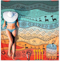 Beach Blanket Waterproof Sandproof Extra Large Beach Mat 79 X 83/120x108for 1-8 Adults Quick Drying Durable Outdoor Picnic Mat for Beach Travel Camping Hiking