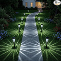 Solar Pathway Lights Outdoor 12 Pack - IP55 Waterproof Solar Powered Garden Lights 6000K Cold White LED Auto On/Off Outdoor Solar Lights for Yard Driveway Patio Decor Landscape Lighting
