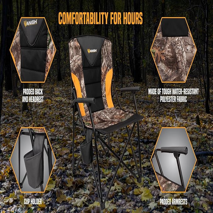 Allen Company Vanish Padded Armchair with Backrest Realtree Edge Camo