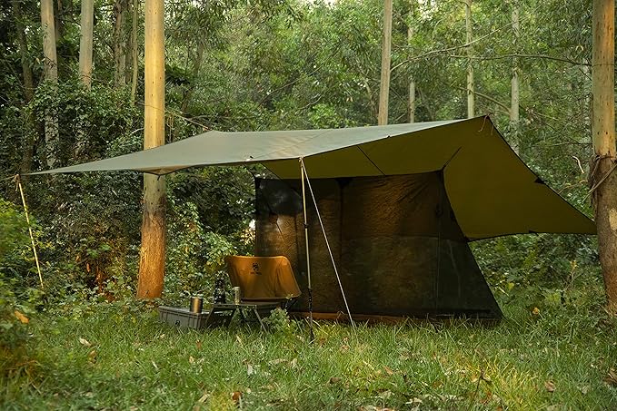 OneTigris Solo Mesh Tent Ultralight Screen House with 3000 Waterproof Bathtub Floor for Camping Hiking Backpacking Traveling Fishing Patio