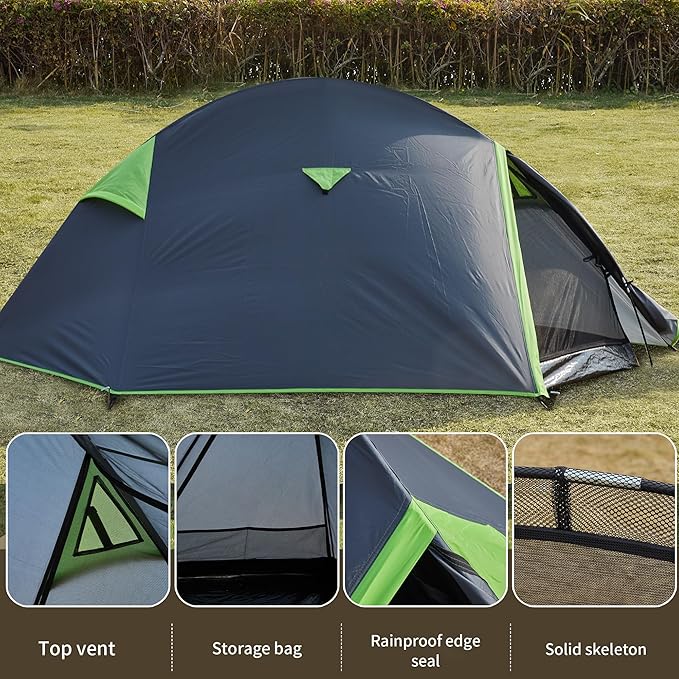 Backpacking Tents for Camping - Easy Set Up Tent Waterproof Light Weight Tent for One or Two Person Hiking Travling