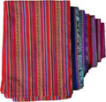 Lucio Fabrics Unique Native Peruvian Throw - Vibrant Colors Lightweight Durable - HomeYoga BeachCampingPicnicOutdoor Activities Thin Blanket 70'' x 47'' (Red Andean Stripes)
