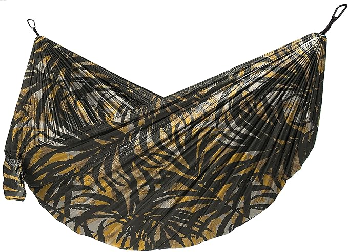 Hurley Duo Camping Hammock - 1 Person Portable Hammock for Camping Heavy Duty Hammock with Parachute Nylon Fabric - Camping Accessories &amp Camping Gear for Outdoor Activities - Holds Up to 400lbs