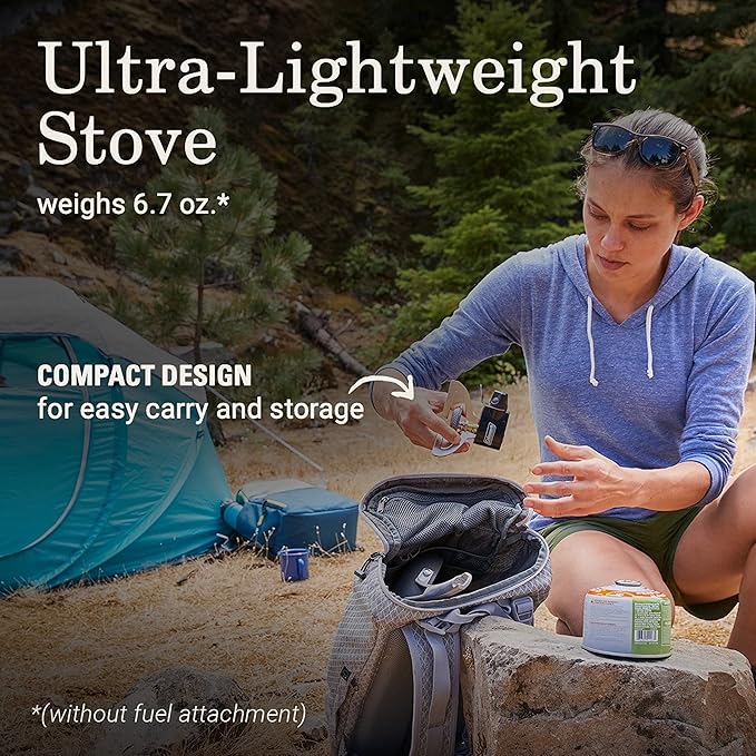 Coleman Classic 1-Burner Backpacking Stove Portable Lightweight Camp Stove with Adjustable Burner &amp Pressure Control 10000 BTUs of Power for Camping Backpacking Tailgating &amp More
