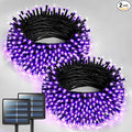 JMEXSUSS 2 Pack Solar String Lights Outdoor Waterproof Total 400 LED 151FT Solar Christmas Lights Outdoor 8 Modes Christmas Light for Outside Patio Yard Tree Decorations Purple