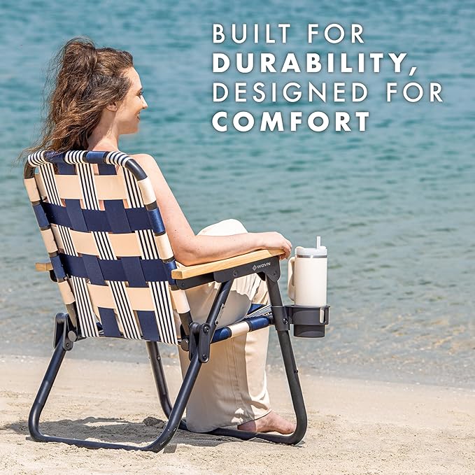 GoSports WOVN Beach Backpack Chair - 9 Styles Available - Premium Folding Camping Chair