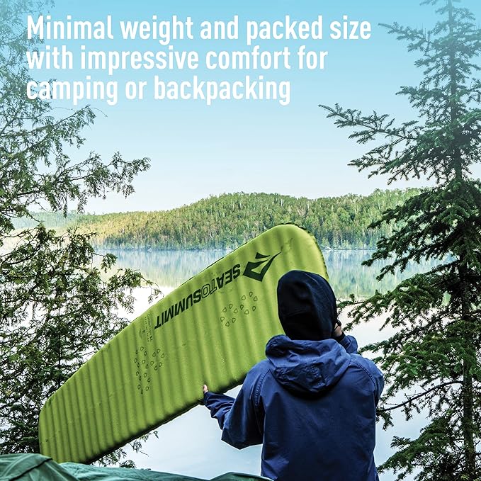 Sea to Summit Comfort Light Self-Inflating Foam Sleeping Pad for Camping and Backpacking Regular (72 x 20 x 2 inches)