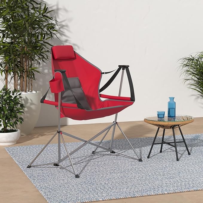 Member's Mark Swing Chair Lounger (Jester Red) 37.8 In x 27.2 In x 44.1 In