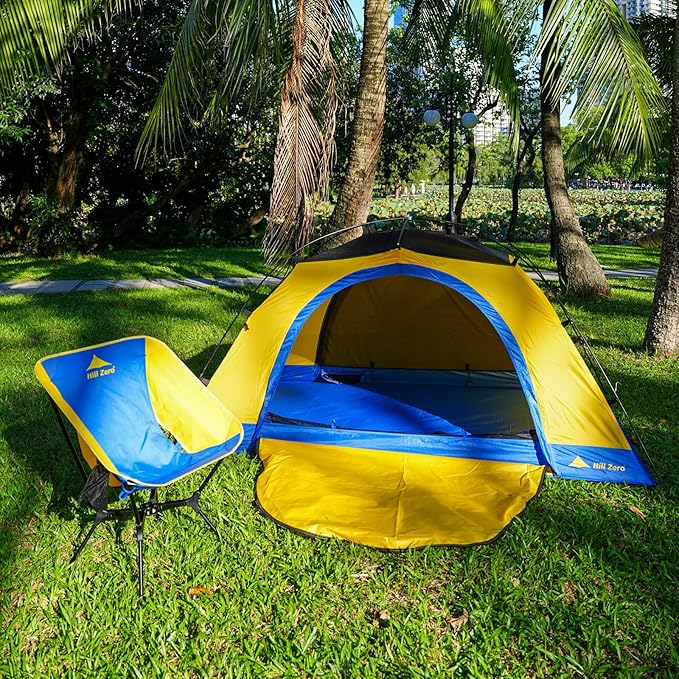 Tulip 2P Backpacking Tent – 3 Season Camping Tentwith Double Door Waterproof Windproof Lightweight Easy Set Up 3 Season 2 Person Tent Camping Hiking Beaches Picnic Mountaineering